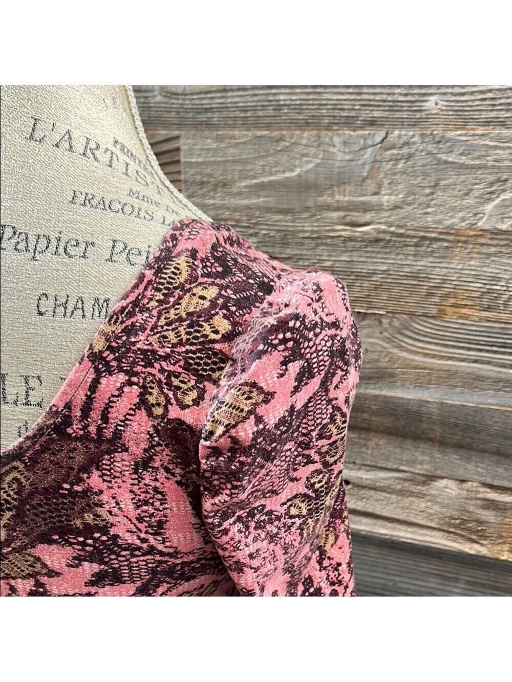 Free People Floral Pink Mini Dress Size Medium - Picture 3 of 7
